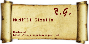 Nyúli Gizella névjegykártya