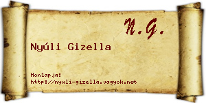 Nyúli Gizella névjegykártya
