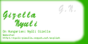 gizella nyuli business card