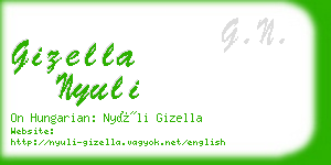 gizella nyuli business card